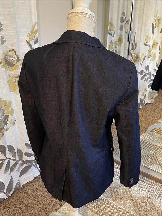 Talbots Women's Double Button Navy Blazer - Picture 3 of 10